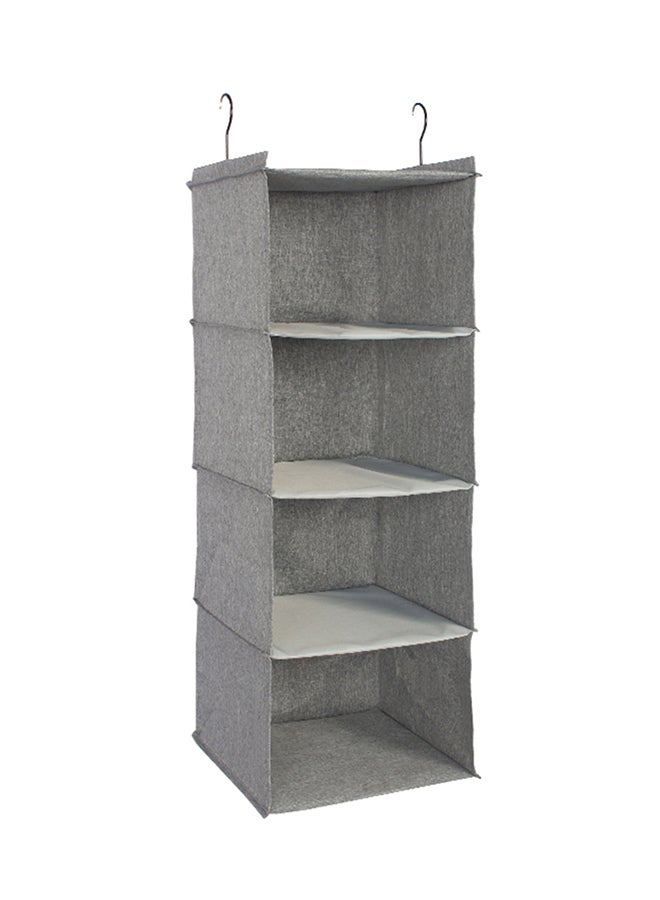 4-Shelf Hanging Closet Organizer Grey - Image 1